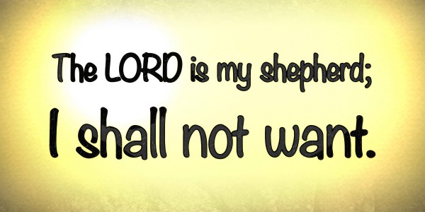 Psalm 23 1 by Scripture on the Walls
